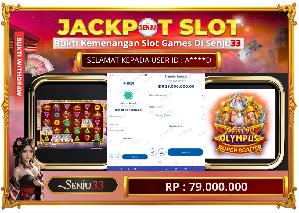 🎰 SENJU33 JACKPOT SLOT Rp. 79.000.000 LUNAS 🎉