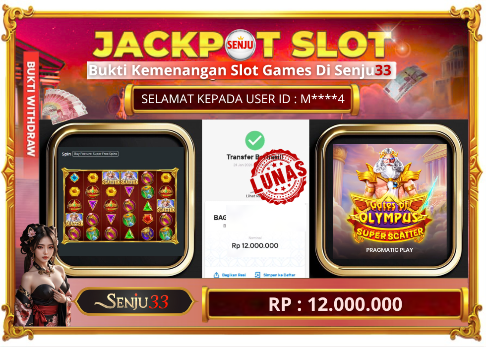 🎰 SENJU33 JACKPOT SLOT Rp. 12.000.000 LUNAS 🎉