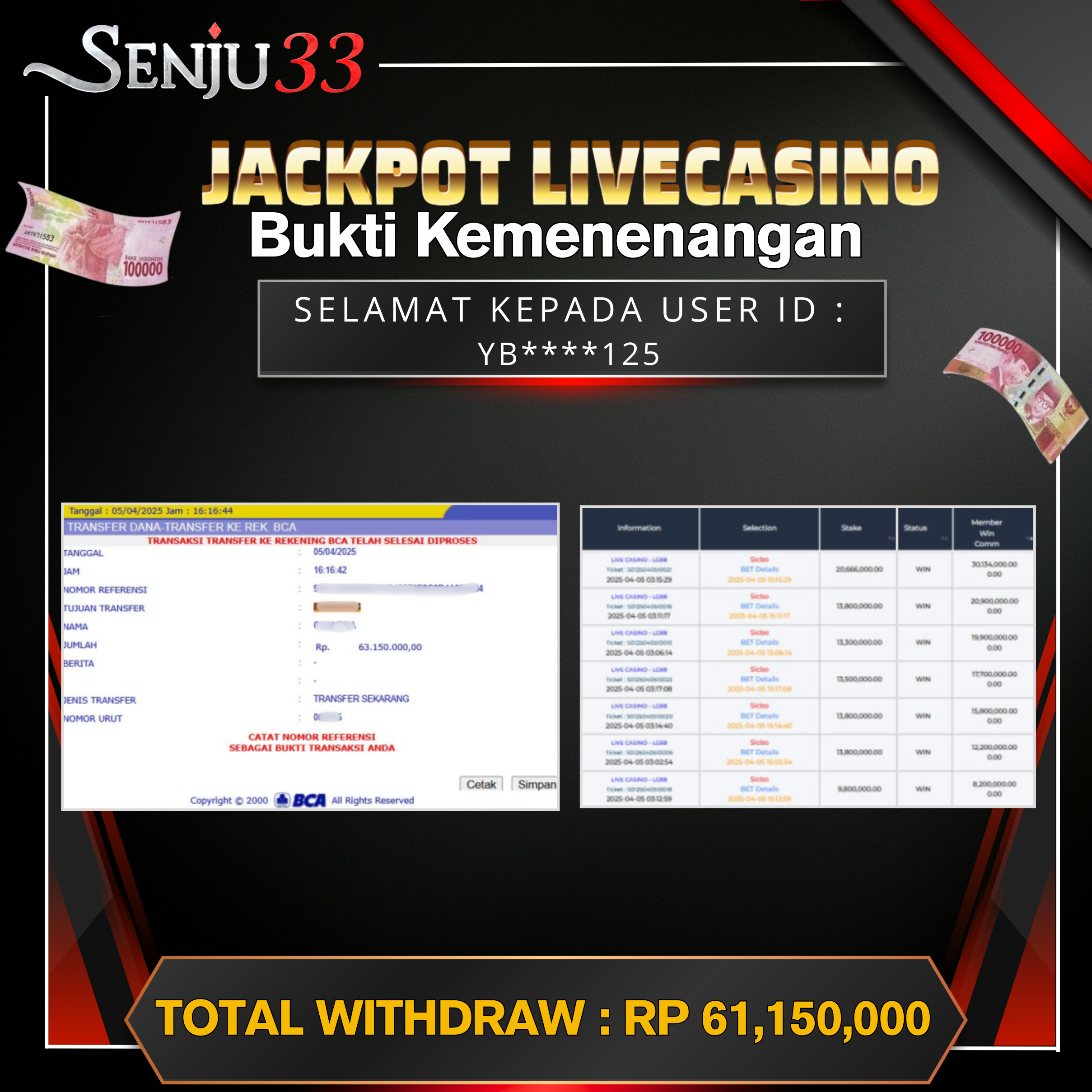 🎰 SENJU33 JACKPOT SLOT Rp. 61.150.000 LUNAS 🎉