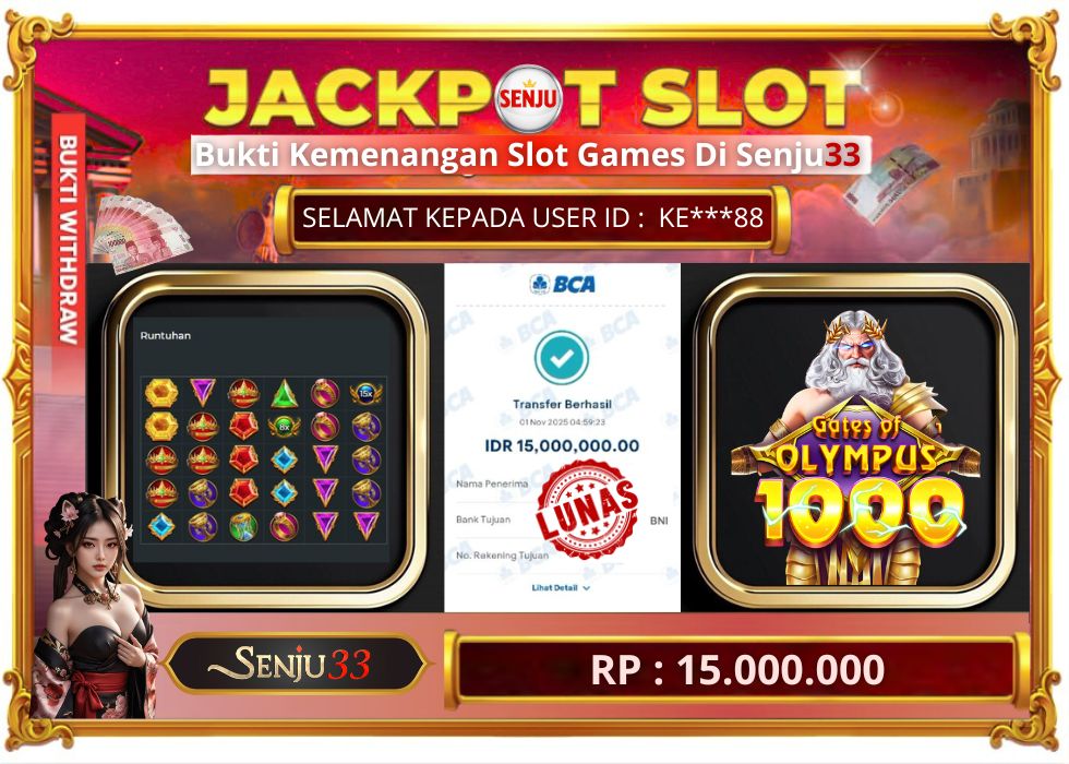 🎰 SENJU33 JACKPOT SLOT Rp. 15.000.000 LUNAS 🎉