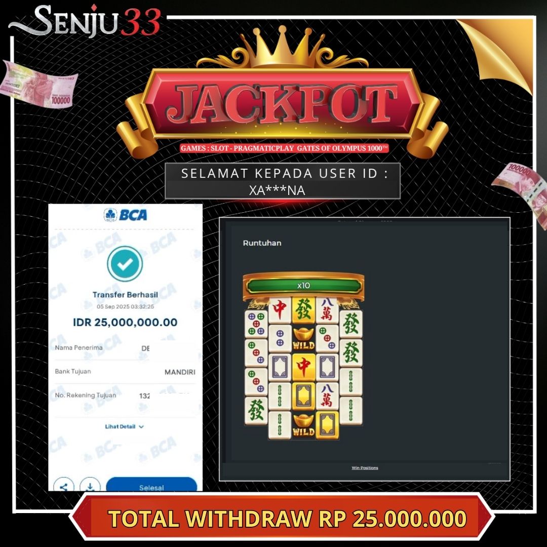 🎰 SENJU33 JACKPOT SLOT Rp. 25.000.000 LUNAS 🎉