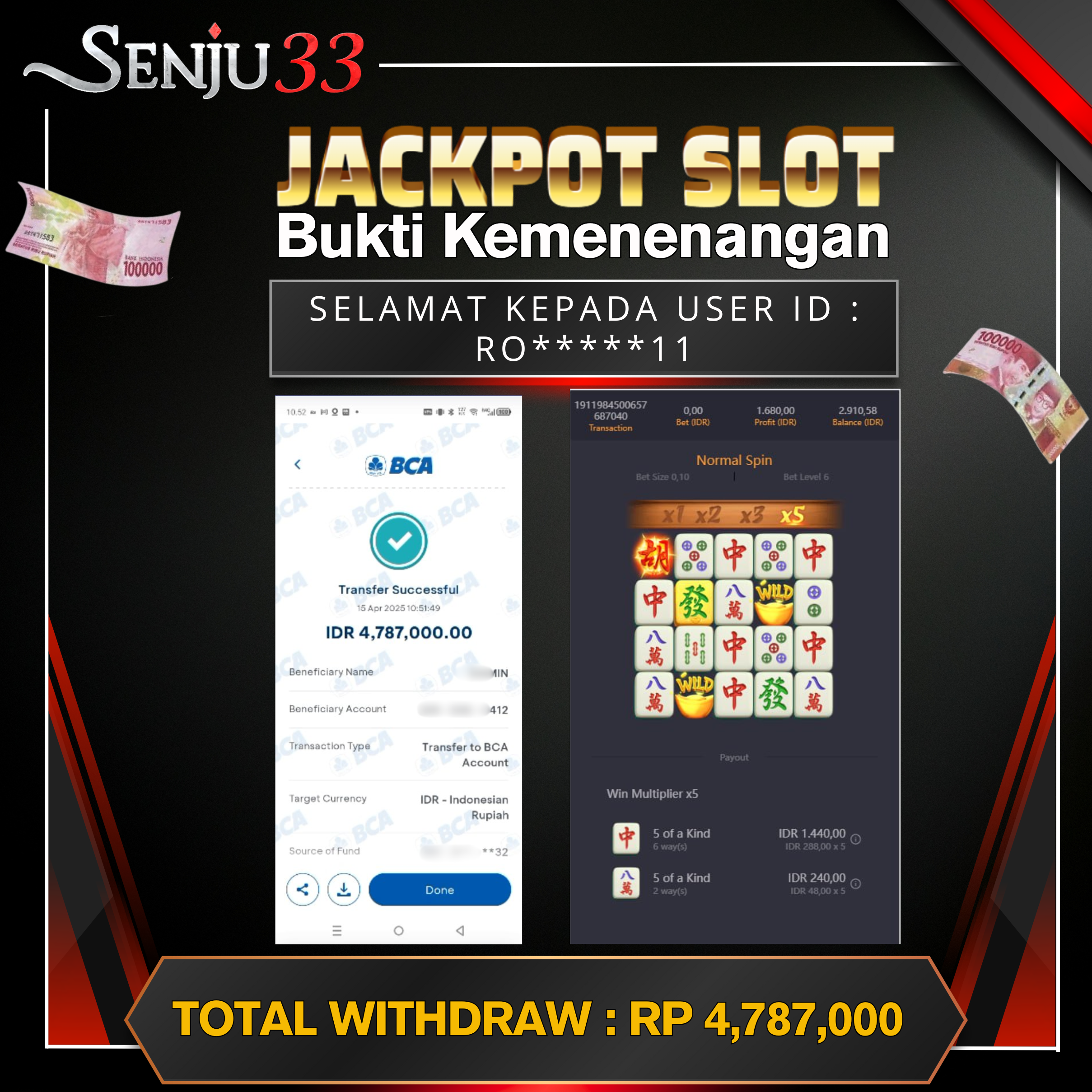 🎰 SENJU33 JACKPOT SLOT Rp. 4.787.000 LUNAS 🎉