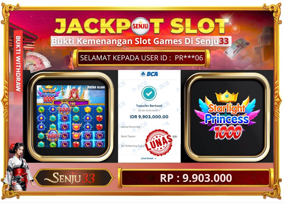 🎰 SENJU33 JACKPOT SLOT Rp. 9.903.000 LUNAS 🎉