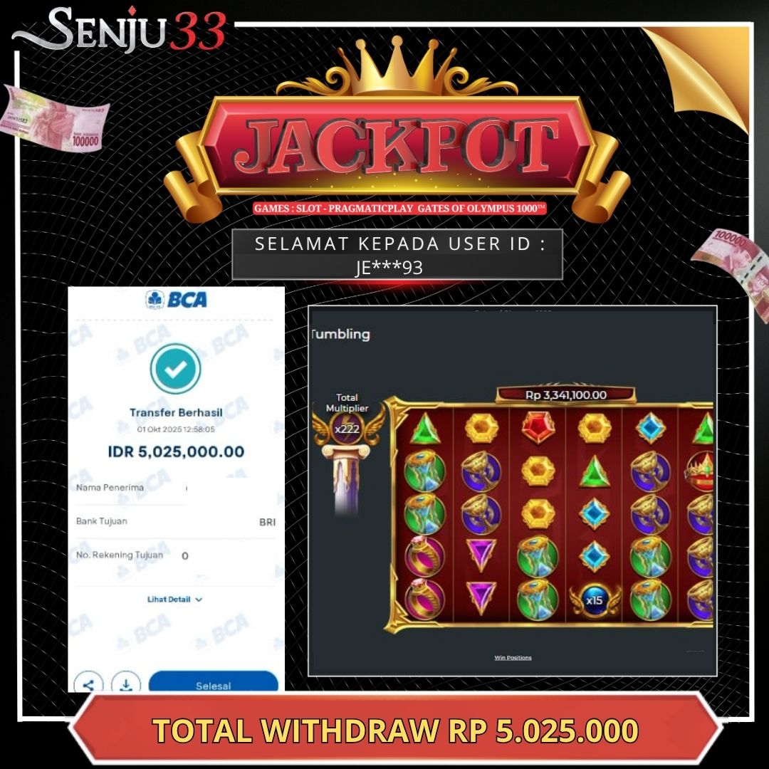 🎰 SENJU33 JACKPOT SLOT Rp. 5.025.000 LUNAS 🎉